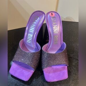 Gianni Bini Sparkling Purple Mules